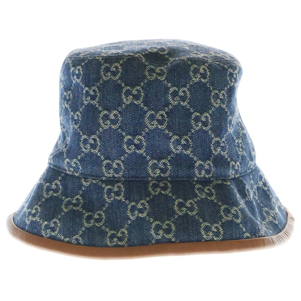 GUCCI(グッチ) GGキャンバス デニムバケットハット ブルー 576371 4HAC3