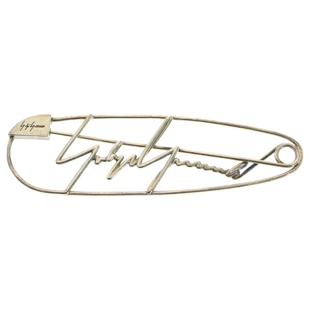 Yohji Yamamoto POUR HOMME(ヨウジヤマモト プールオム) 安全ピンモチーフネックレス ペンダントトップ ブローチ シルバー HH-A35-959-1-03