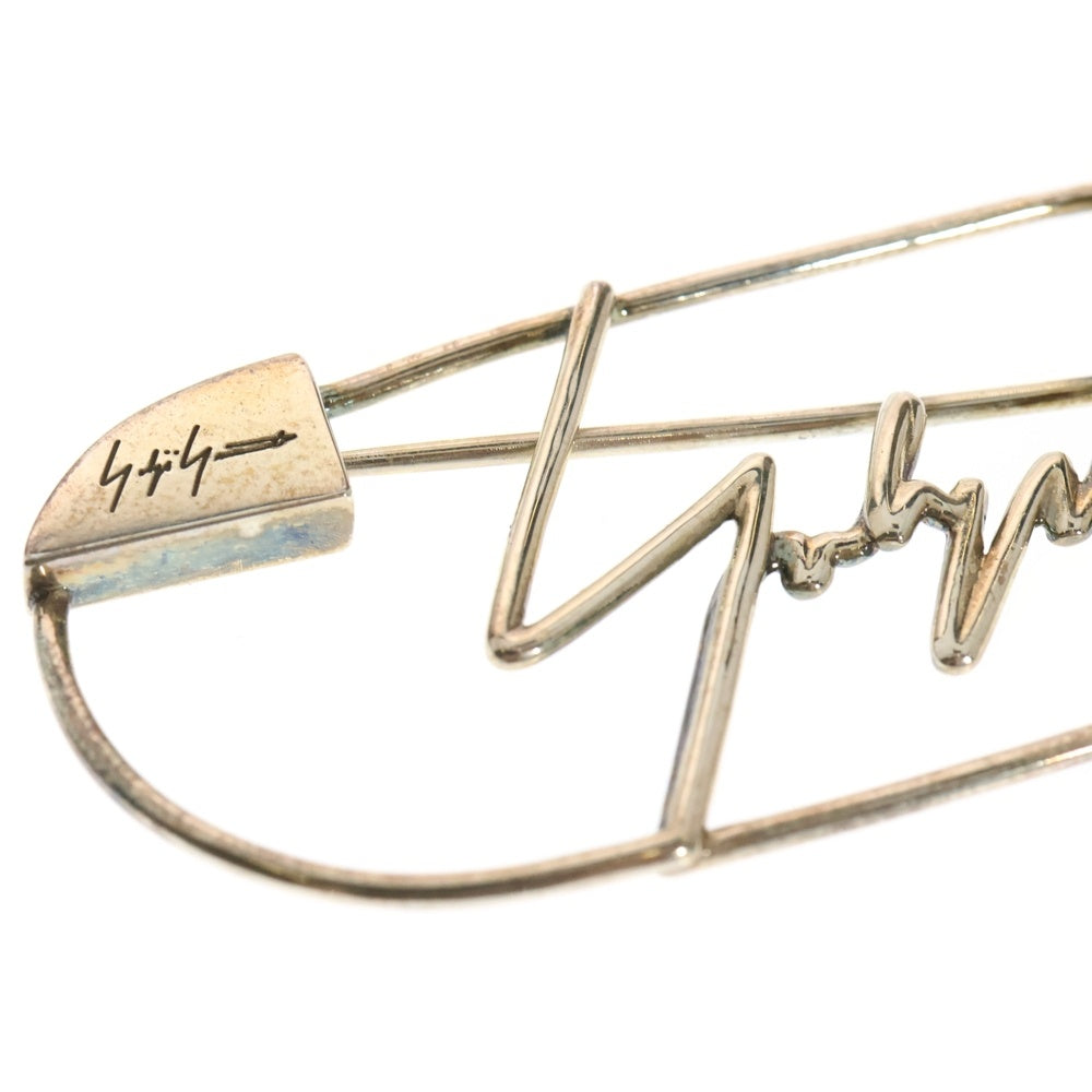 Yohji Yamamoto POUR HOMME(ヨウジヤマモト プールオム) 安全ピンモチーフネックレス ペンダントトップ ブローチ シルバー HH-A35-959-1-03