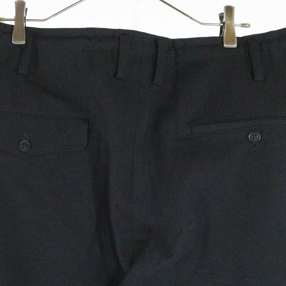 Y's for men(ワイズフォーメン) WOOL GABARDINE POCKET DETAIL PANTS ウールギャバジンパンツ スラックス ブラック MP-P03-100-2