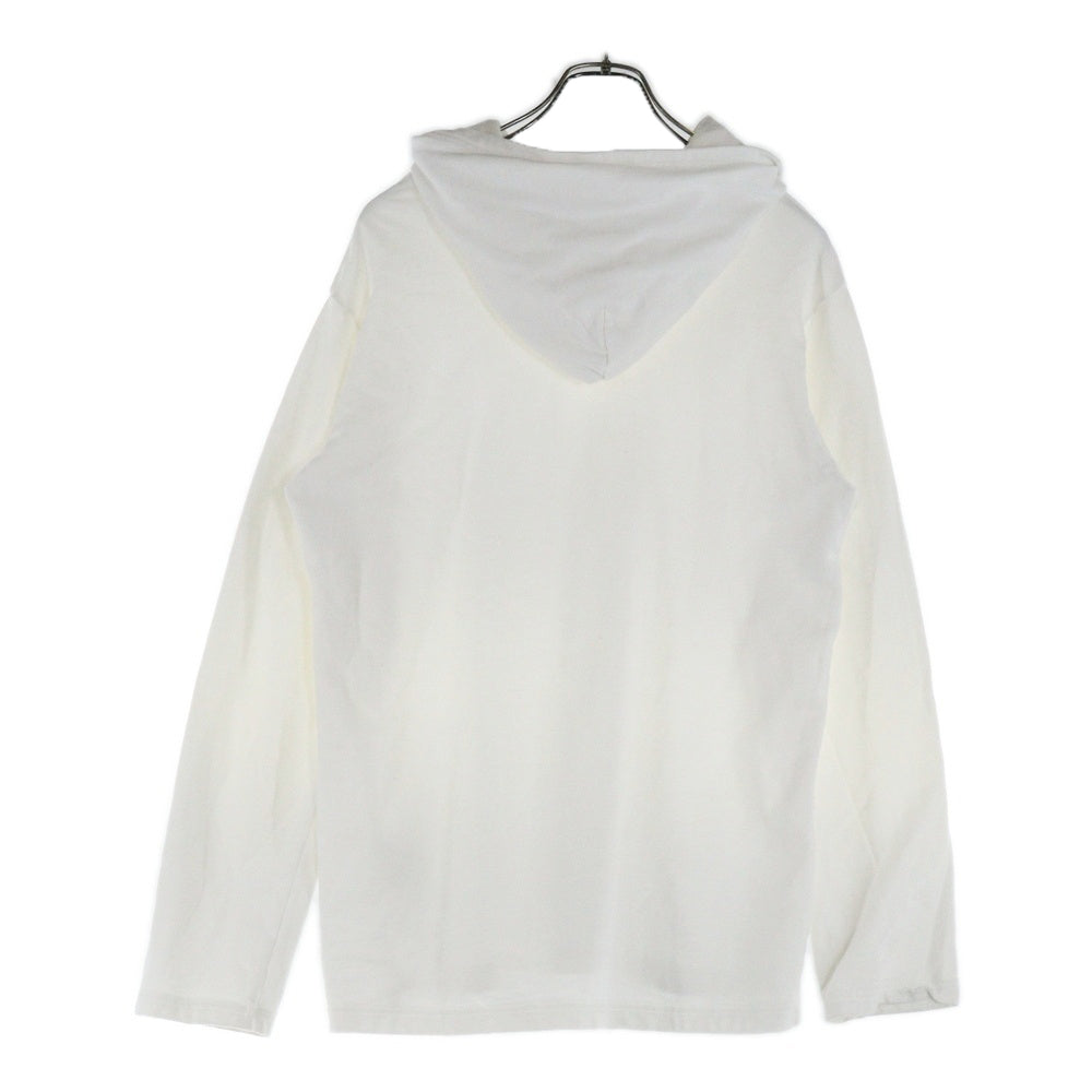 Yohji Yamamoto(ヨウジヤマモト) 24AW POWER of The WHITE shirt HOODIE LONG SLEEVE T パワーオブザシャツ ロングスリーブ フーディー ホワイト PJ-T80-080-1