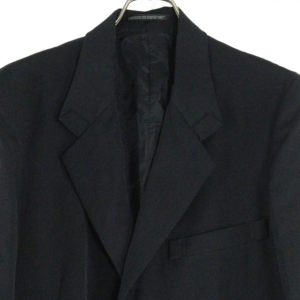 Y's for men(ワイズフォーメン) WOOL GABARDINE TURN BACK COLLAR JACKET ウールギャバジン バックカラージャケット ブラック MP-J03-100-2