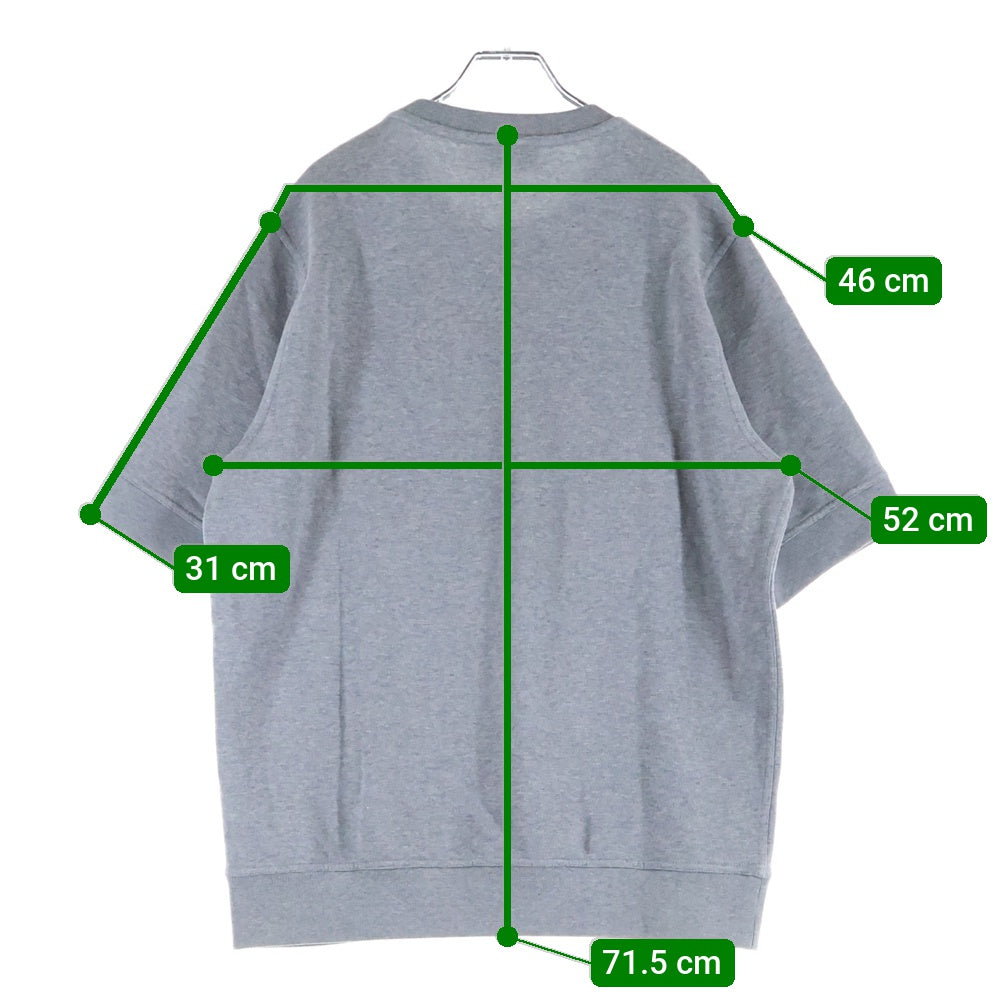 HERMES(エルメス) SWEAT SHORT SLEEVE TEE フロントロゴ スウェット 半袖Tシャツカットソー グレー