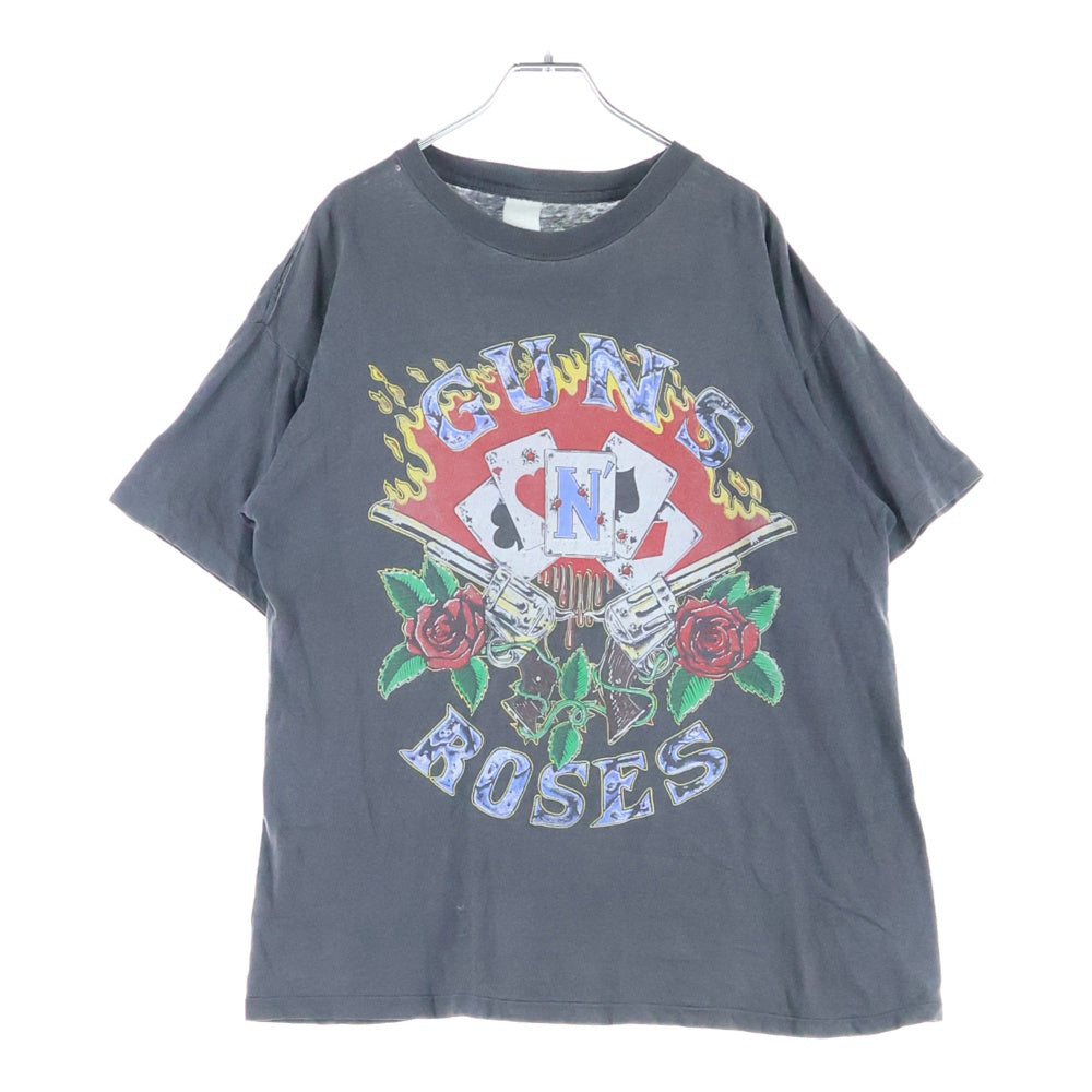 VINTAGE(ヴィンテージ) 90s GUNS N ROSES ガンズアンドローゼズ ユーロ 半袖Tシャツ カットソー ブラック