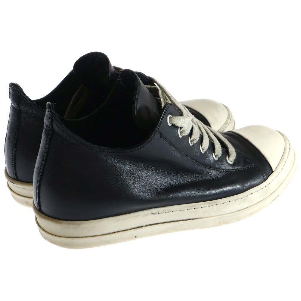 Rick Owens(リックオウエンス) 23SS LOW SNEAKS ラモーンズ レザーローカットスニーカー ブラック RU01C4891