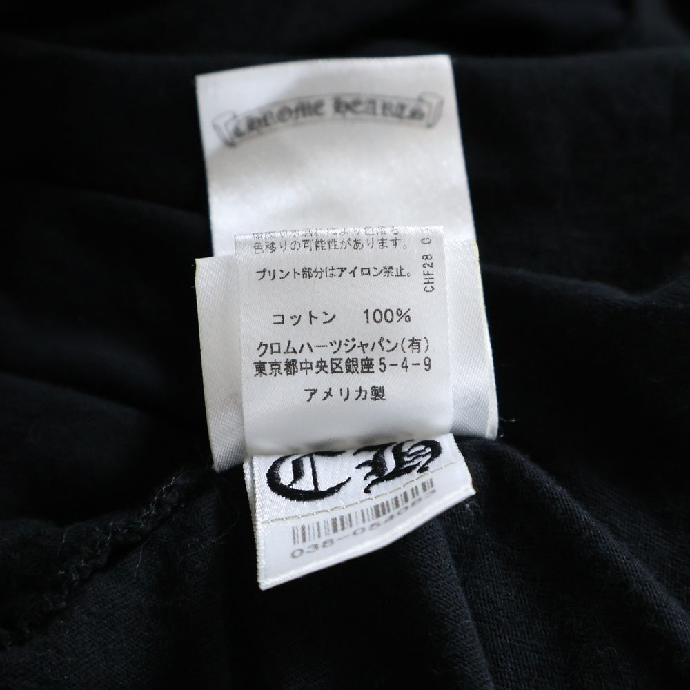 CHROME HEARTS(クロムハーツ) CH T-SHIRT ネックロゴ クルーネック半袖Tシャツカットソー ブラック