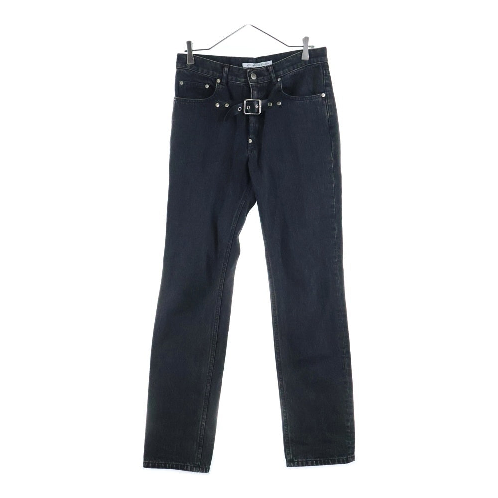 JOHN LAWRENCE SULLIVAN(ジョンローレンスサリバン) FRONT SIDE BELTED DENIM PANTS フロントサイド ベルテッドデニム ブラック 2B007-0320-34