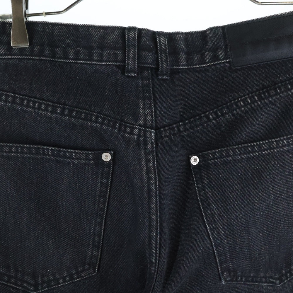 JOHN LAWRENCE SULLIVAN(ジョンローレンスサリバン) FRONT SIDE BELTED DENIM PANTS フロントサイド ベルテッドデニム ブラック 2B007-0320-34