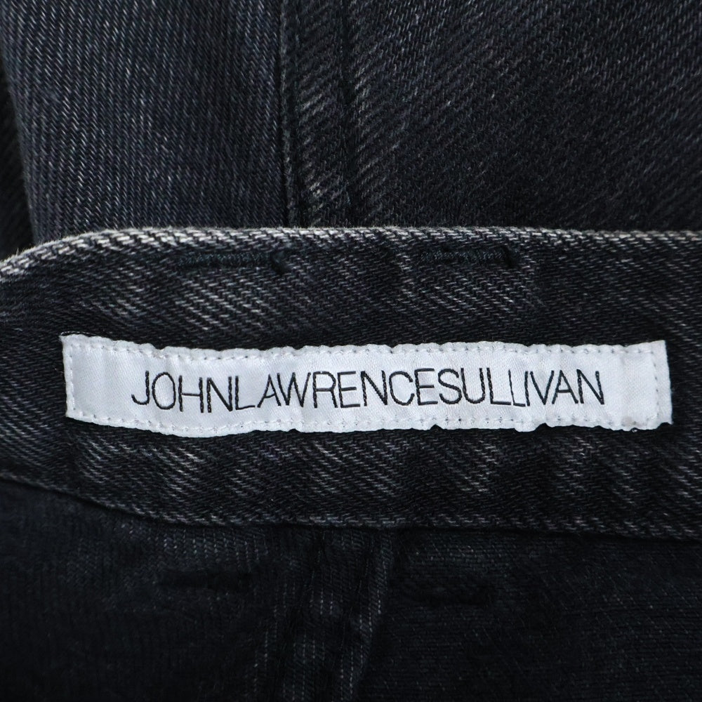 JOHN LAWRENCE SULLIVAN(ジョンローレンスサリバン) FRONT SIDE BELTED DENIM PANTS フロントサイド ベルテッドデニム ブラック 2B007-0320-34