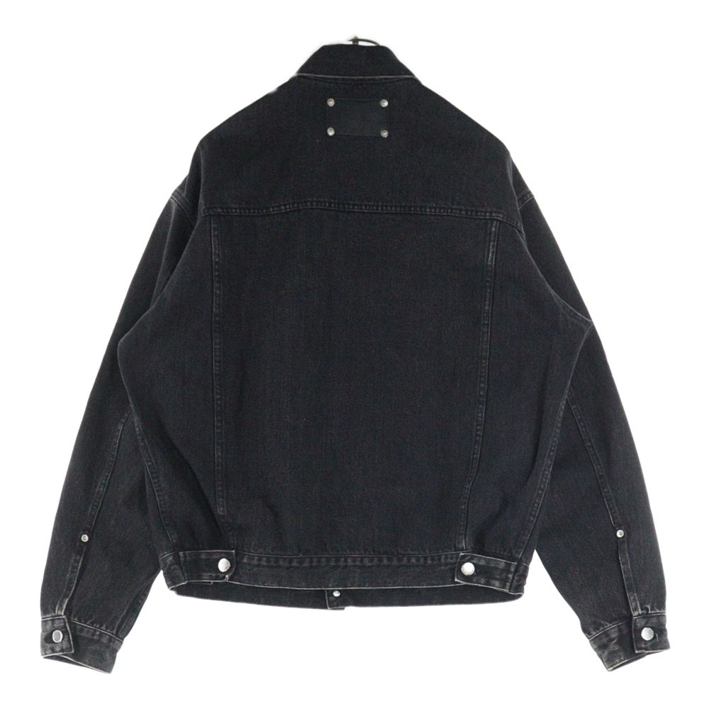 JOHN LAWRENCE SULLIVAN(ジョンローレンスサリバン) FRONT SIDE BELTED DENIM JACKET フロントサイド ベルテッドデニム ブラック 1B013-0320-34