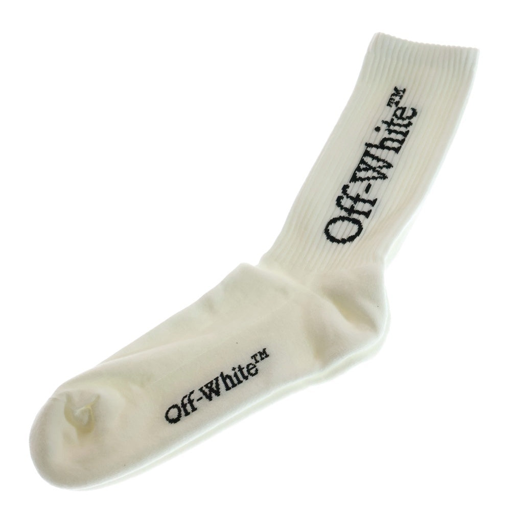 OFF-WHITE(オフホワイト) BIG LOGO BOOKISH MID CALF SOCKS ビッグロゴソックス ホワイト/ブラック OMRA085F23KNI0010110