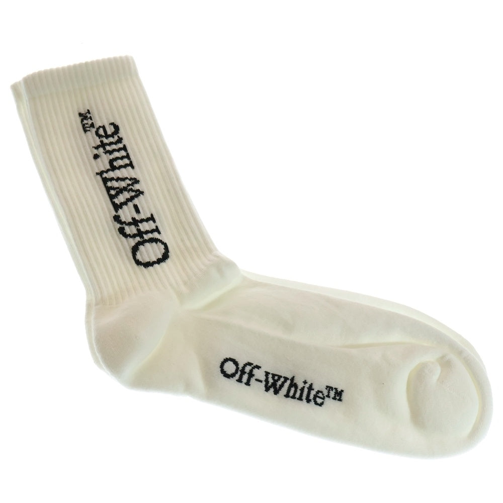 OFF-WHITE(オフホワイト) BIG LOGO BOOKISH MID CALF SOCKS ビッグロゴソックス ホワイト/ブラック OMRA085F23KNI0010110