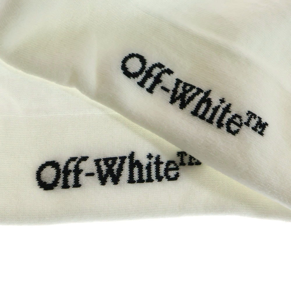OFF-WHITE(オフホワイト) BIG LOGO BOOKISH MID CALF SOCKS ビッグロゴソックス ホワイト/ブラック OMRA085F23KNI0010110