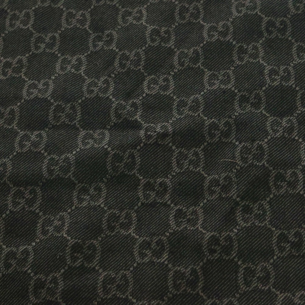 GUCCI(グッチ) GGジャガード 総柄 ウール マフラー ストール グレー