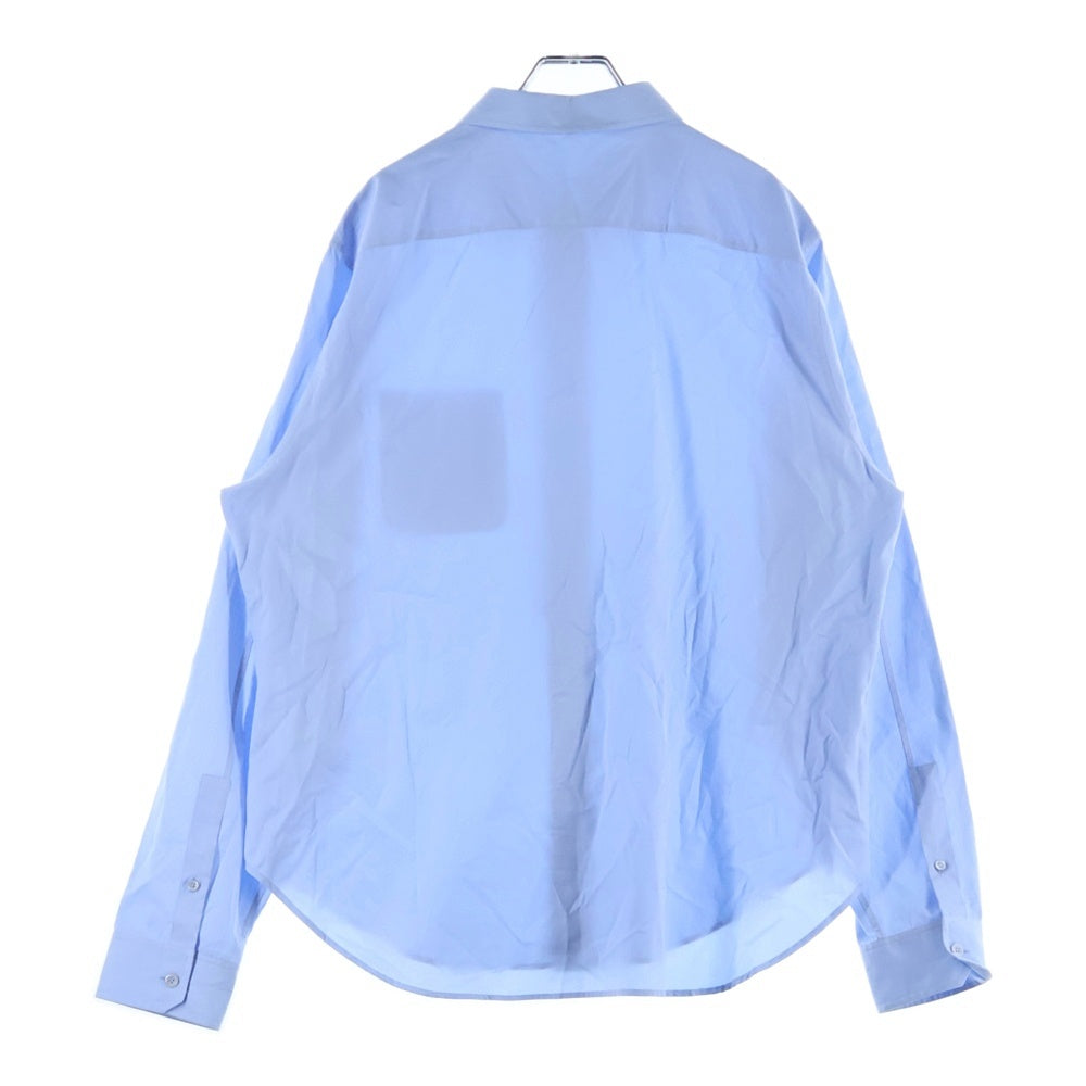 LOEWE(ロエベ) 25SS ポケットロゴ刺繍 長袖シャツ ブルー H526Y05WDX