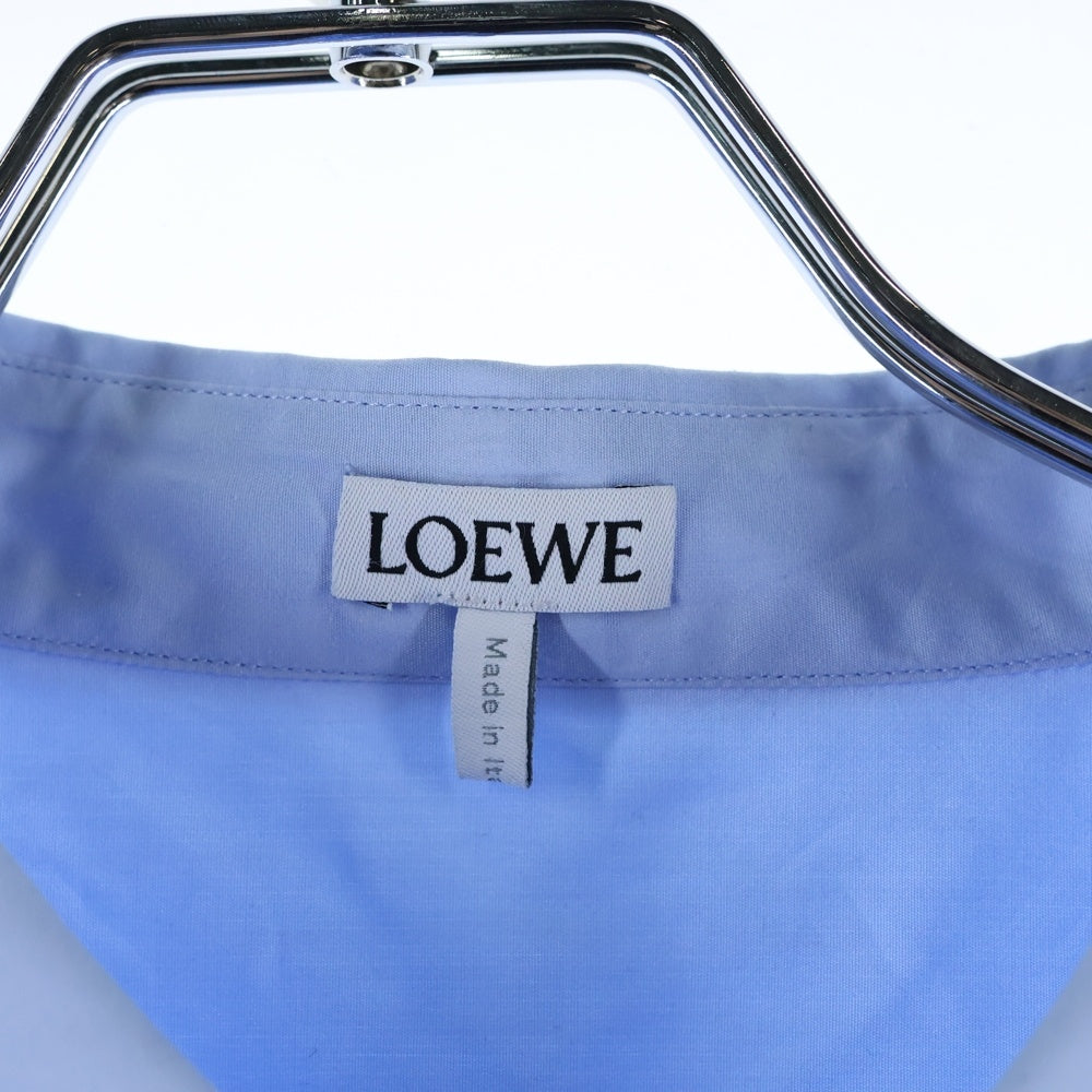 LOEWE(ロエベ) 25SS ポケットロゴ刺繍 長袖シャツ ブルー H526Y05WDX
