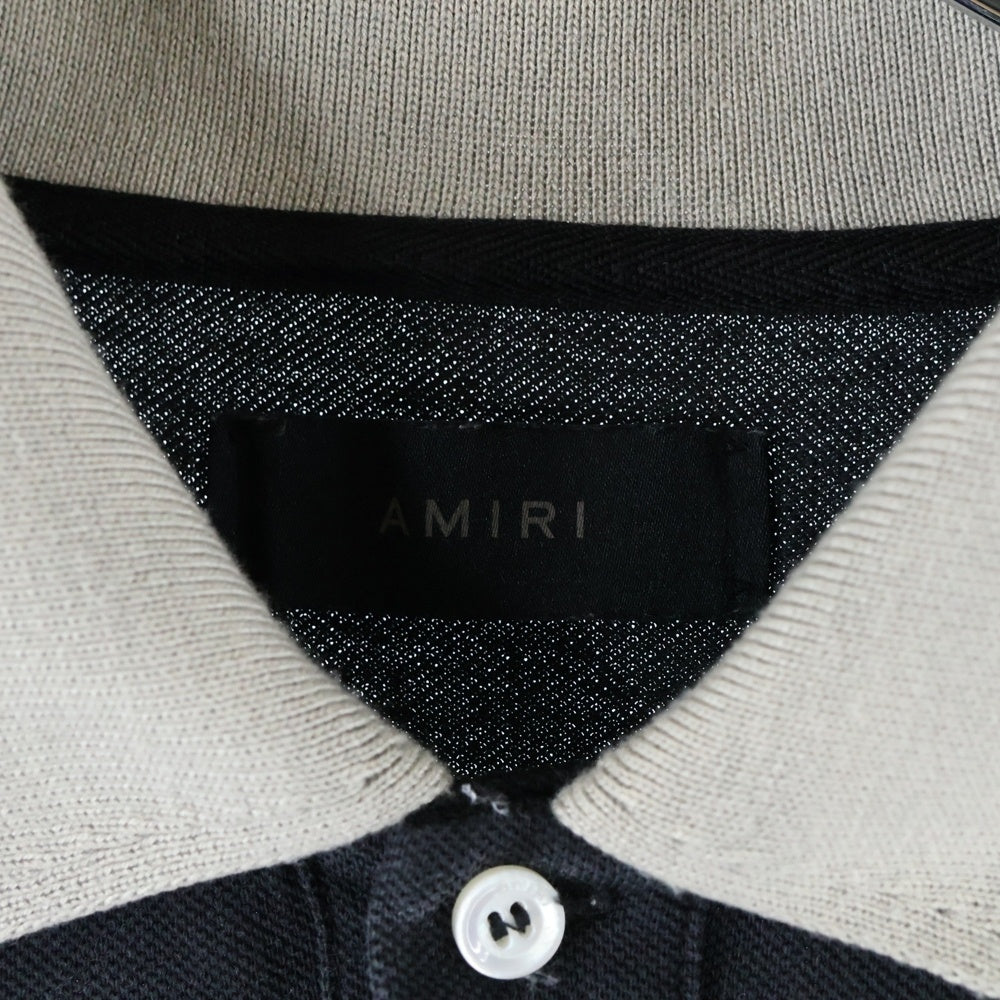 AMIRI(アミリ) フロントロゴ 半袖 ポロシャツ ブラック