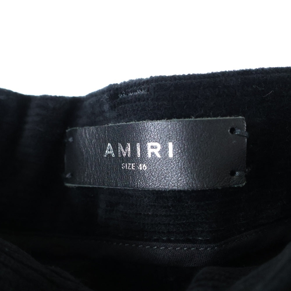 AMIRI(アミリ) VELOR UTILITY CARGO PANTS ベロア ユーティリティー カーゴパンツ ブラック