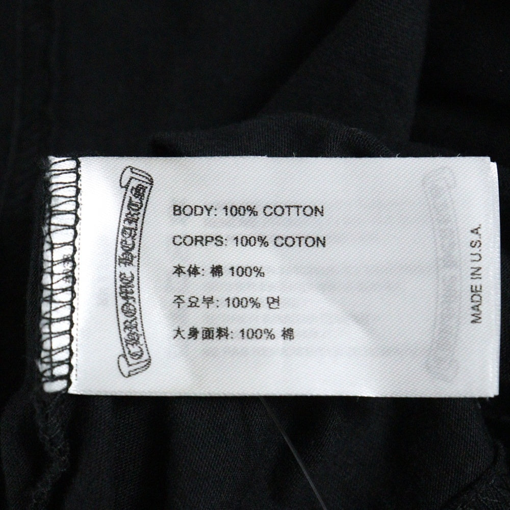 CHROME HEARTS(クロムハーツ) AMERICAN FLAG DAGGR アメリカンフラッグダガー プリント半袖Tシャツ ブラック