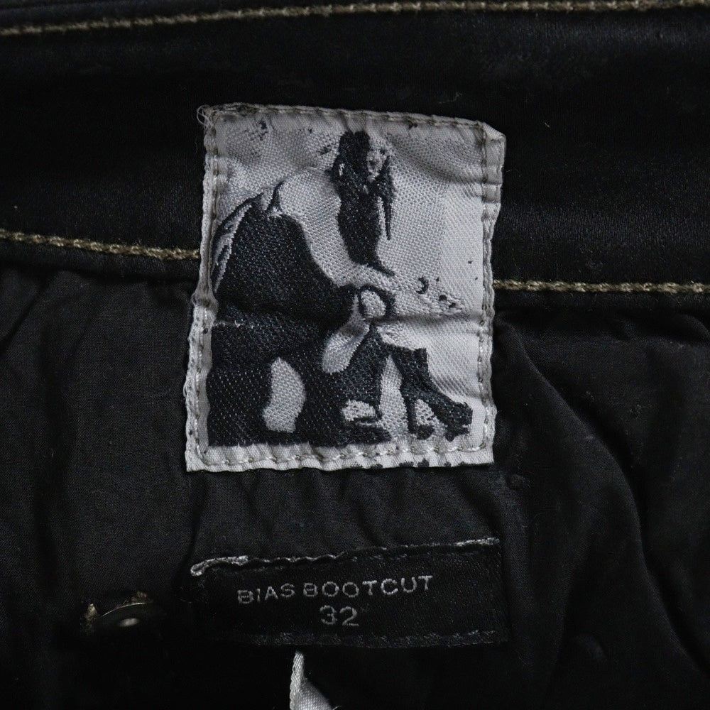 DRKSHDW(ダークシャドウ) BIAS BOOTCUT コーティング加工 ブーツカット デニムパンツ DU01E3352-SCF ブラック