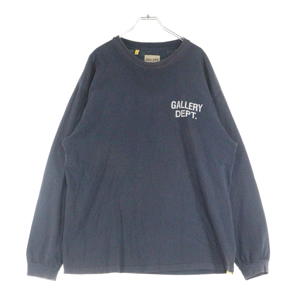 GALLERY DEPT.(ギャラリーデプト) フロント バック ロゴプリント 長袖Tシャツカットソー ネイビー