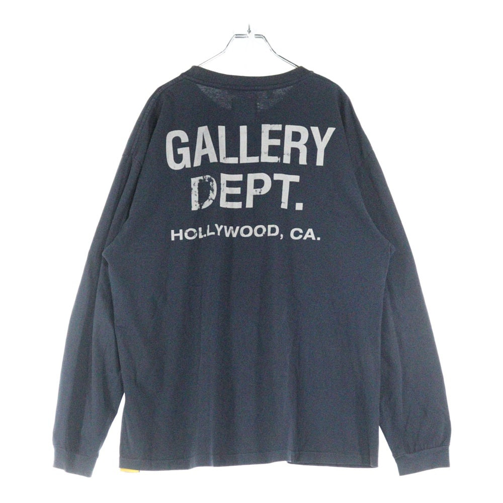 GALLERY DEPT.(ギャラリーデプト) フロント バック ロゴプリント 長袖Tシャツカットソー ネイビー