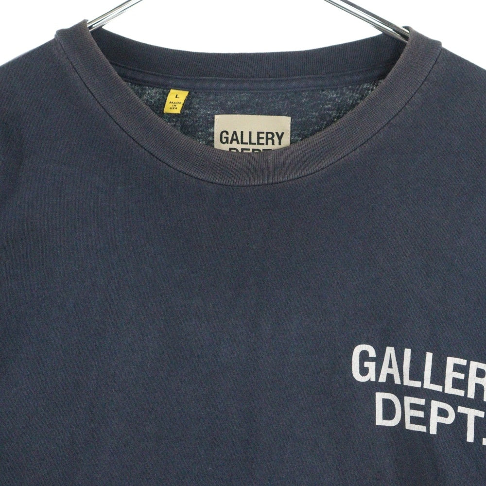 GALLERY DEPT.(ギャラリーデプト) フロント バック ロゴプリント 長袖Tシャツカットソー ネイビー