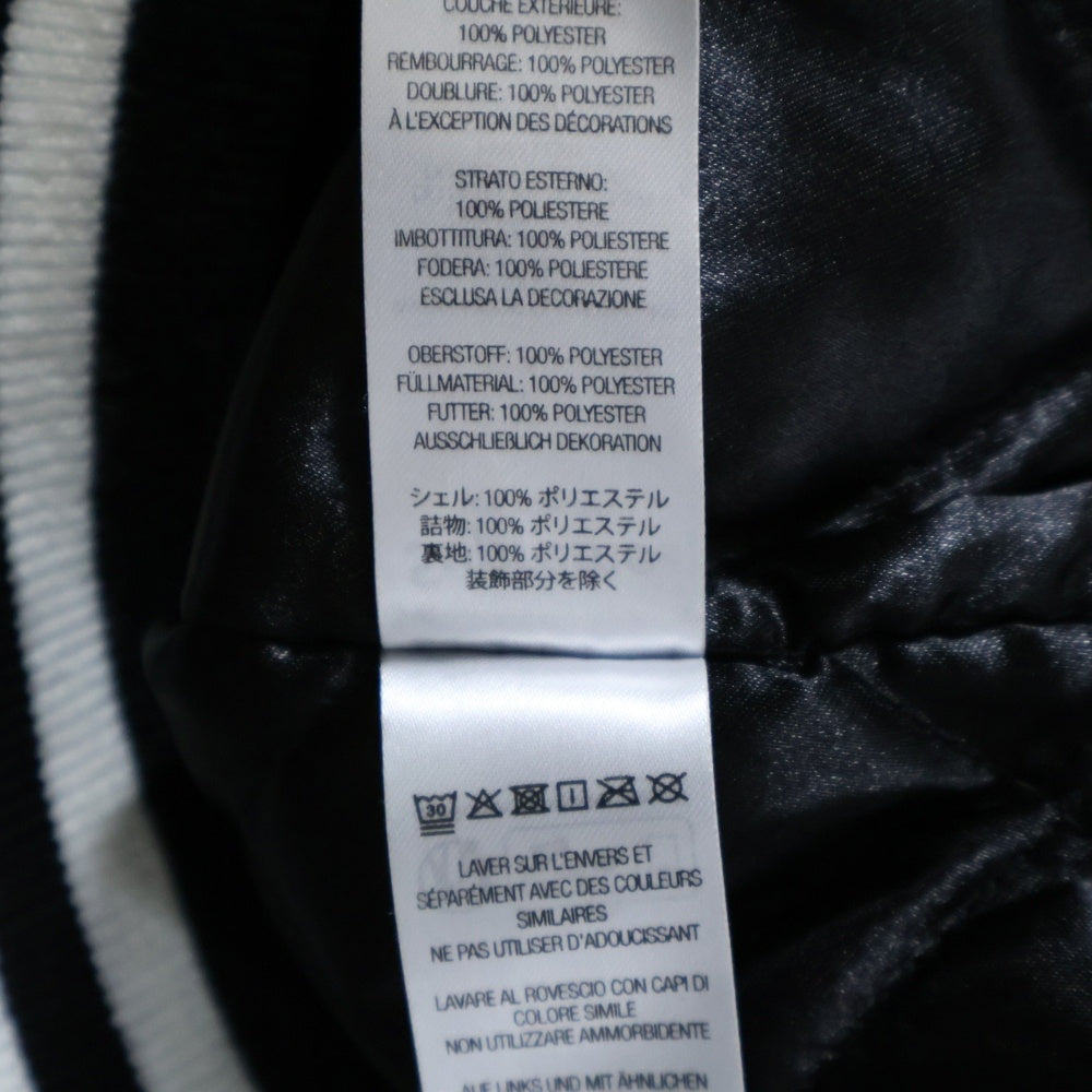 SUPREME(シュプリーム) 24AW ×Mitchell & Ness ミッチェルネス Varsity Jacket サテン バーシティー ジャケット ブラック
