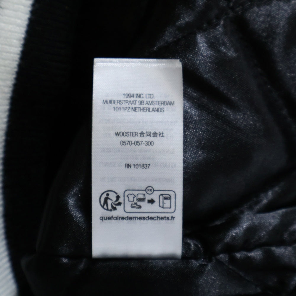SUPREME(シュプリーム) 24AW ×Mitchell & Ness ミッチェルネス Varsity Jacket サテン バーシティー ジャケット ブラック