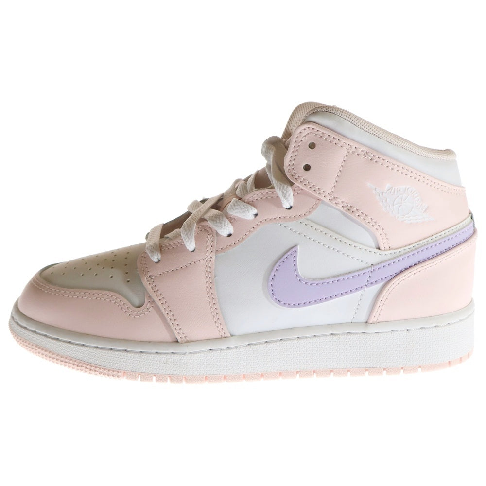 NIKE(ナイキ) GS Air Jordan 1 Mid エアジョーダン1 ミッドカットスニーカー ピンク/ホワイト 5Y/23.5cm FD8780-601 レディース