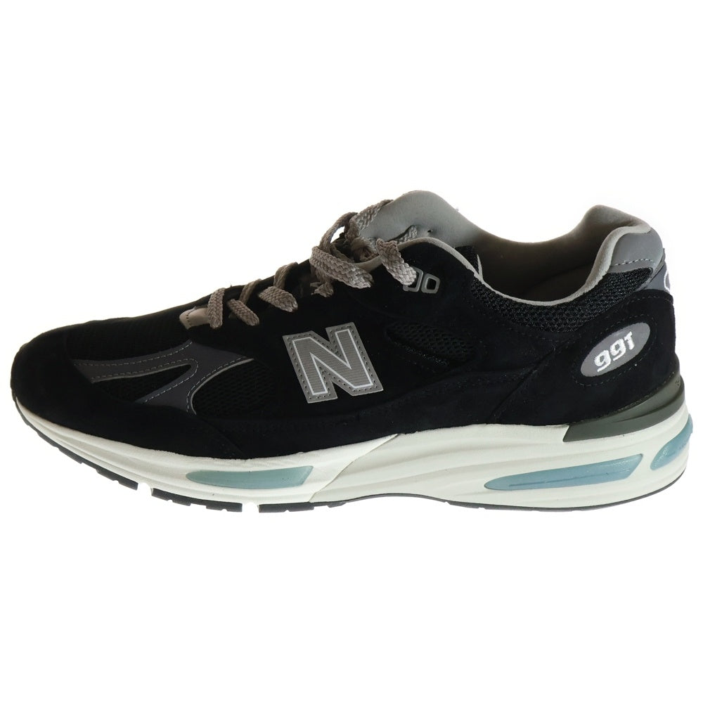 New Balance(ニューバランス) U991BK2 991 V2 スウェード ローカットスニーカー ブラック/グレー US9.5/27.5cm