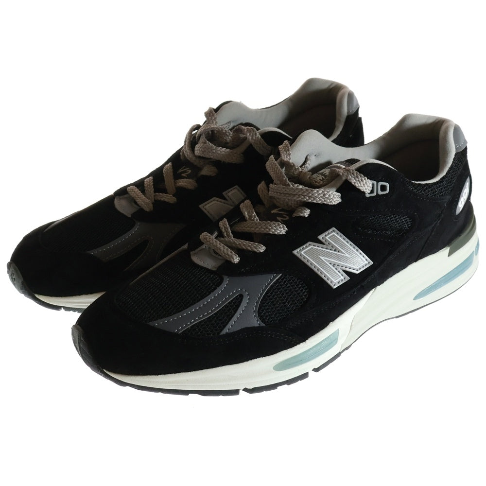 New Balance(ニューバランス) U991BK2 991 V2 スウェード ローカットスニーカー ブラック/グレー US9.5/27.5cm
