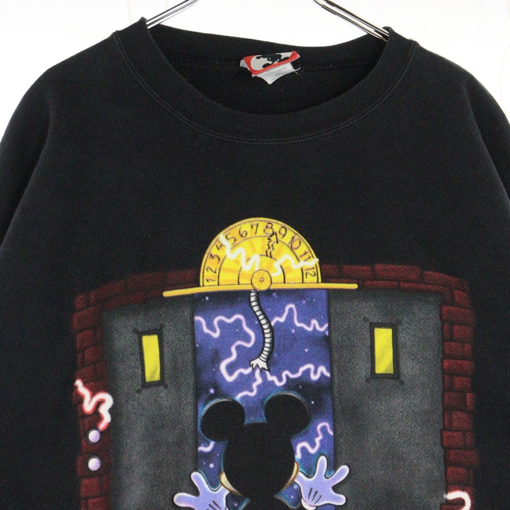VINTAGE(ヴィンテージ) DISNEY MICKEY TOWER OF TERROR ディズニー タワーオブテラー クルーネックスウェット ブラック