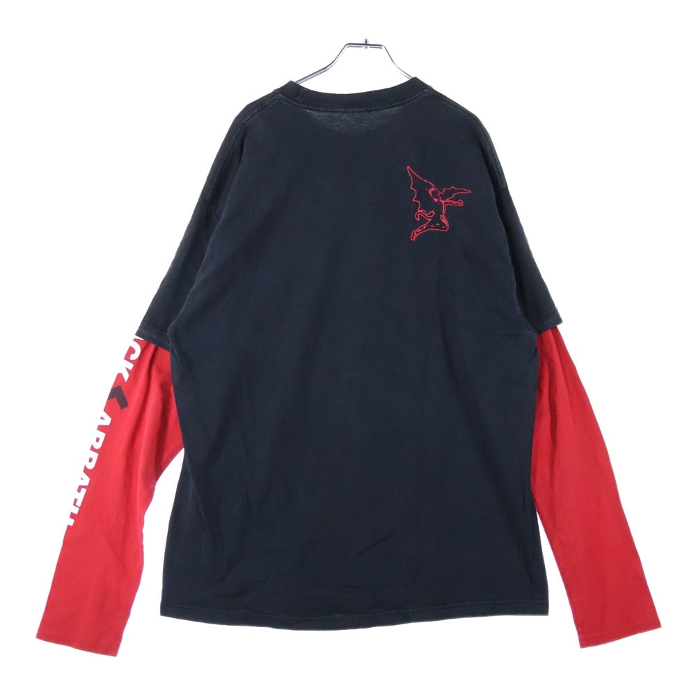 VINTAGE(ヴィンテージ) 00S BLACK SABBATH ブラックサバス レイヤード 長袖Tシャツカットソー ブラック/レッド