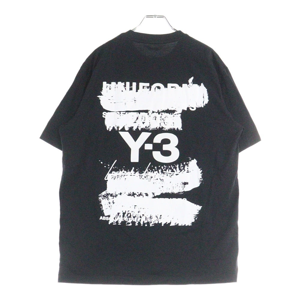 Y-3(ワイスリー) U GFX SS TEE バックプリント 半袖Tシャツ ブラック JN4879