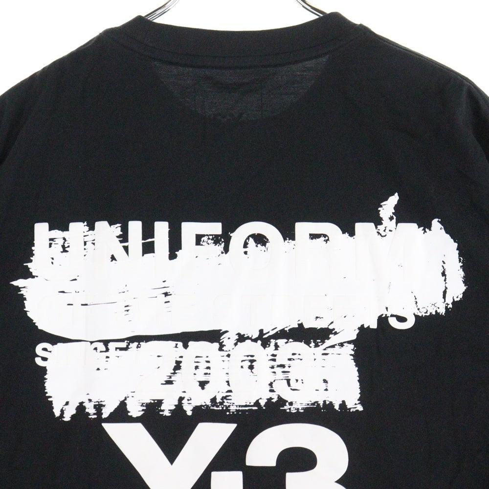 Y-3(ワイスリー) U GFX SS TEE バックプリント 半袖Tシャツ ブラック JN4879