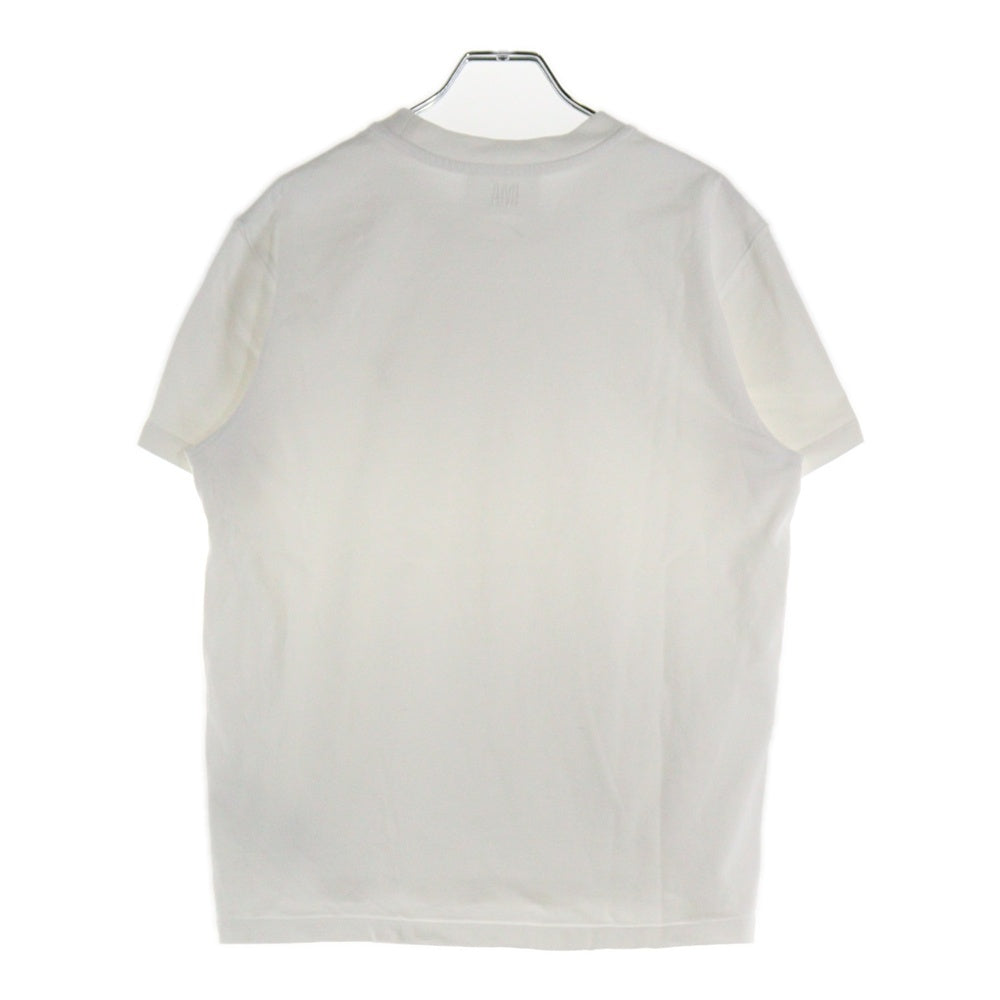 AMI Alexandre Mattiussi(アミアレクサンドルマテュッシ) ハート ロゴ クルーネック半袖Tシャツ カットソー ホワイト UTS022.726