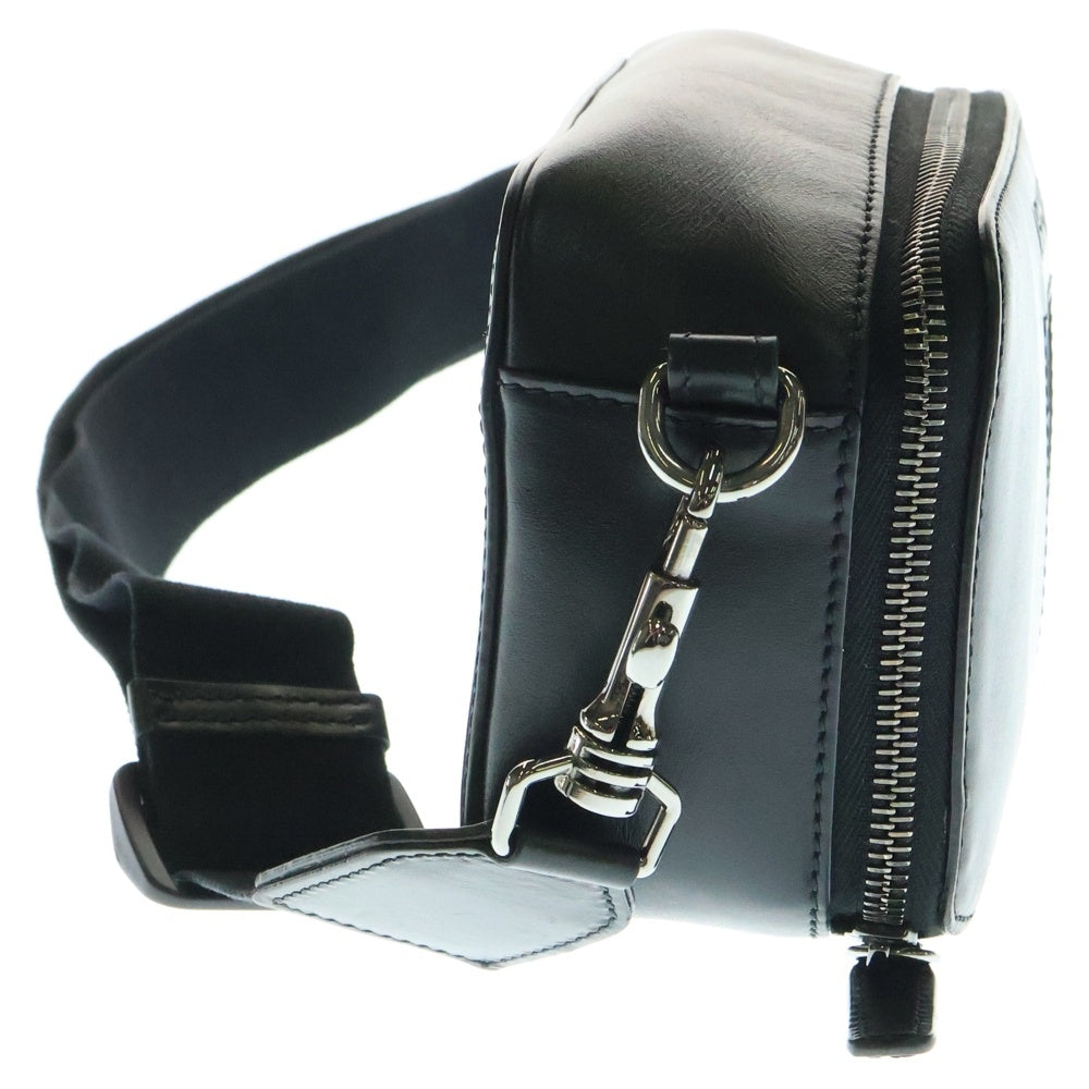 VERSACE(ヴェルサーチ) グレカロゴ レザー ショルダーバッグ カメラバッグ ブラック 1011796