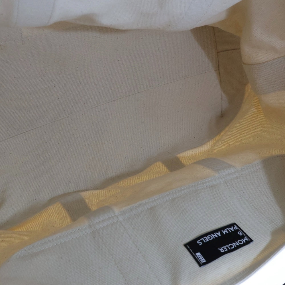 MONCLER(モンクレール) 23AW ×Palm Angels TOTE BAG ×パームエンジェル トートバッグ ブラック/ホワイト/イエロー I209L5D00001 M3448