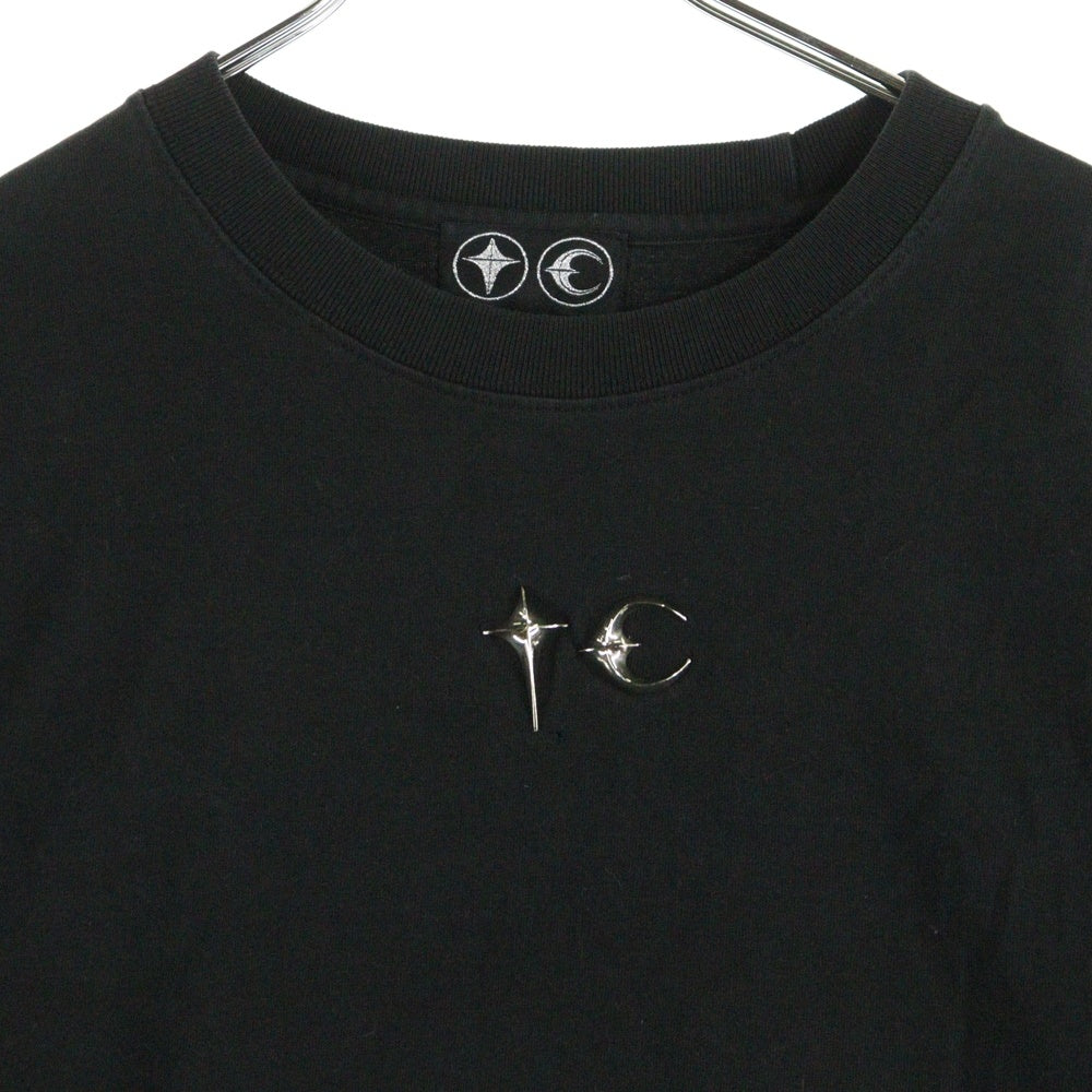 THUG CLUB(サグクラブ) TC Basic Long Sleeve TC24TS0803 TCロゴ エンブレム付き ロングスリーブ 長袖カットソー ブラック