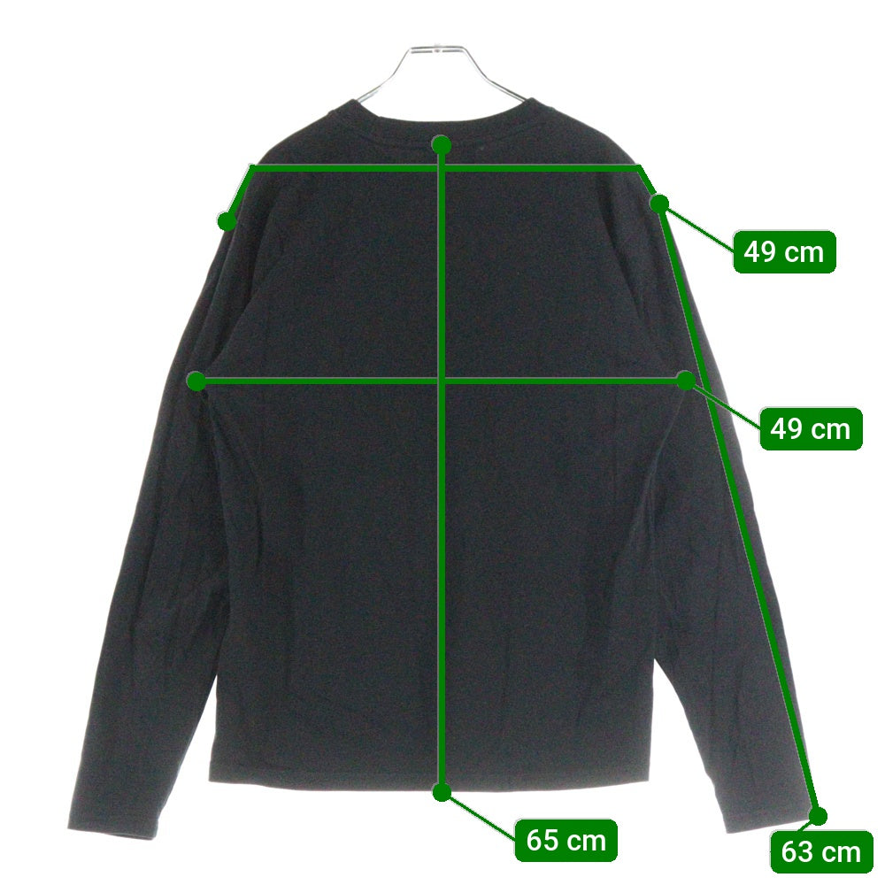 THUG CLUB(サグクラブ) TC Basic Long Sleeve TC24TS0803 TCロゴ エンブレム付き ロングスリーブ 長袖カットソー ブラック