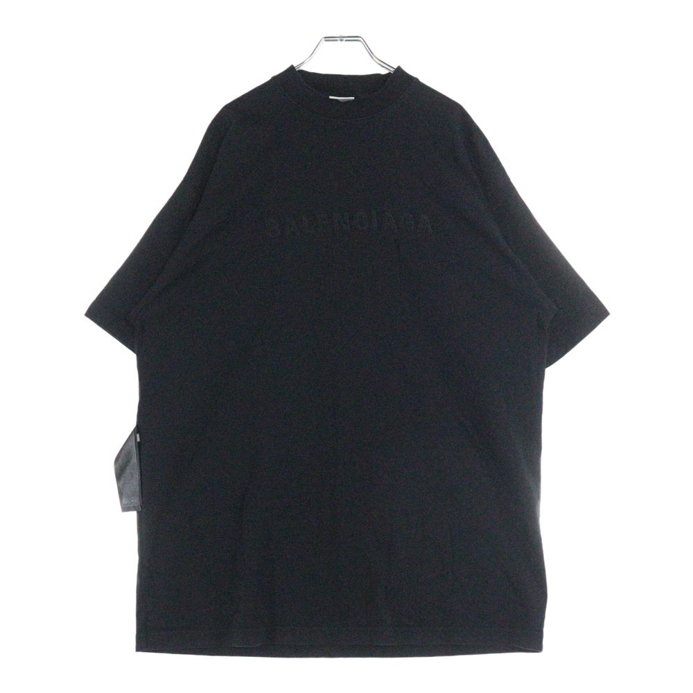 BALENCIAGA(バレンシアガ) INSIDE OUT T-SHIRT インサイドアウトロゴ オーバーサイズ クルーネック半袖Tシャツ 720198 TNVR5 ブラック