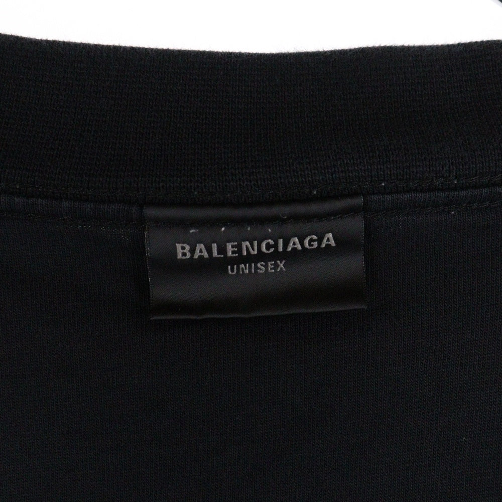 BALENCIAGA(バレンシアガ) INSIDE OUT T-SHIRT インサイドアウトロゴ オーバーサイズ クルーネック半袖Tシャツ 720198 TNVR5 ブラック