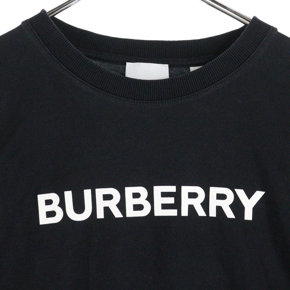 BURBERRY(バーバリー) ロゴ クルーネック 半袖Tシャツ カットソー ブラック 8055307