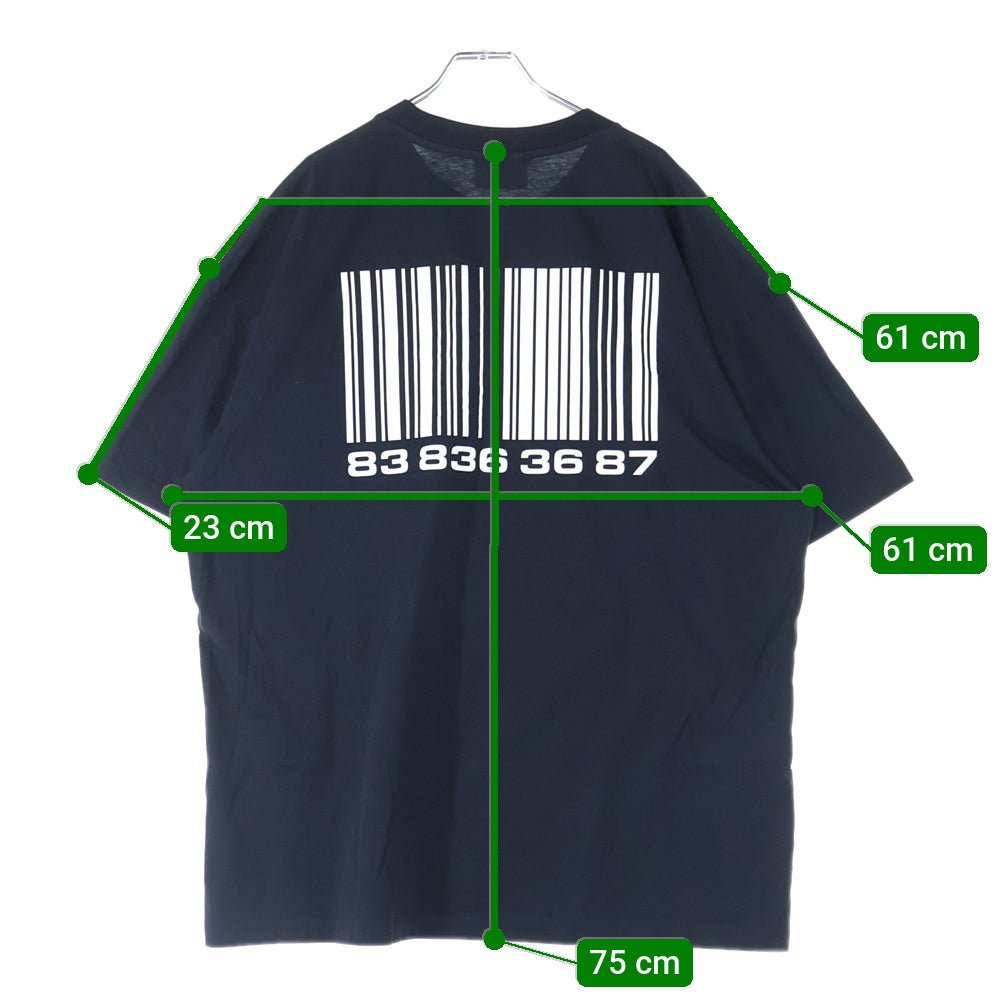 VETEMENTS(ヴェトモン) 22SS Back to the future バックトゥザフューチャーフロントロゴプリント 半袖Tシャツ カットソー VL14TR540B