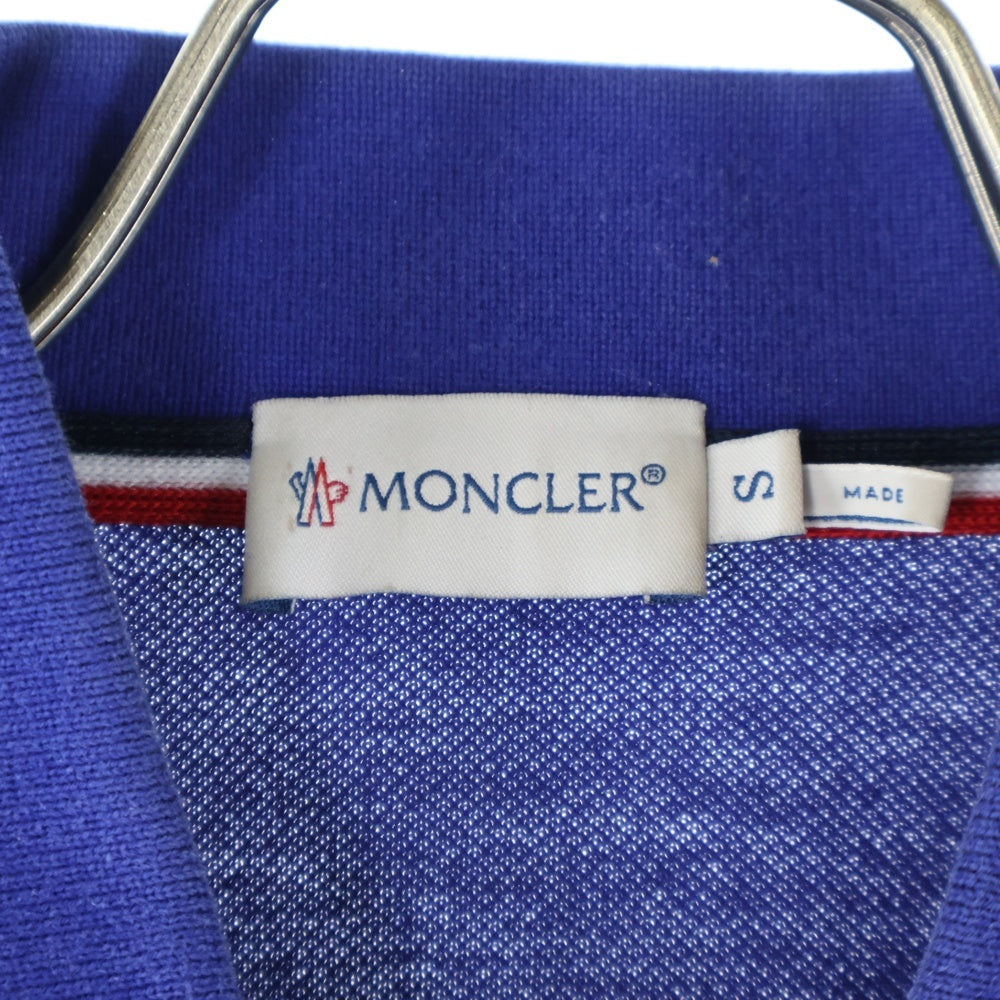 MONCLER(モンクレール) MAGILAIA POLO MANICA CORTA ストライプ 半袖ポロシャツ ブルー420918305500 84093