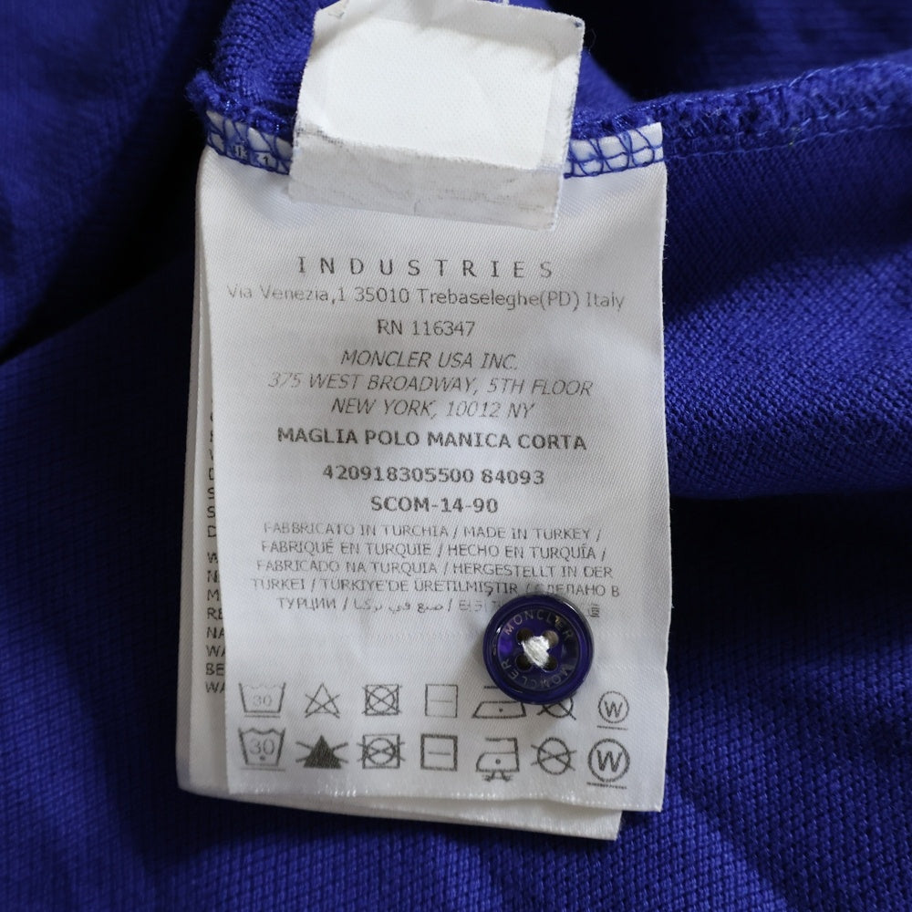 MONCLER(モンクレール) MAGILAIA POLO MANICA CORTA ストライプ 半袖ポロシャツ ブルー420918305500 84093