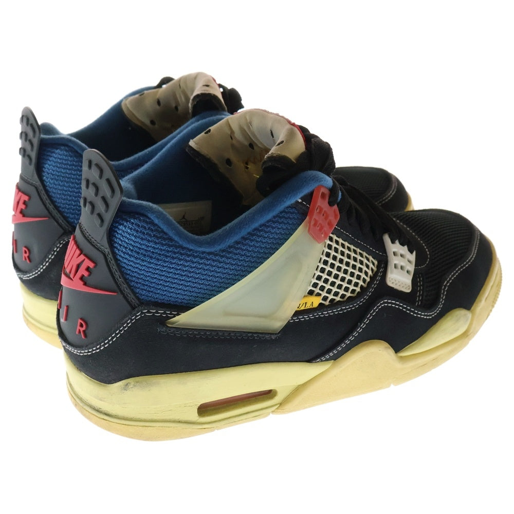 NIKE(ナイキ) ×UNION AIR JORDAN 4 OFF-NOIR DC9533-001 ユニオン エアジョーダン4 ローカットスニーカー ブラック/ブルー US7.5/25.5cm