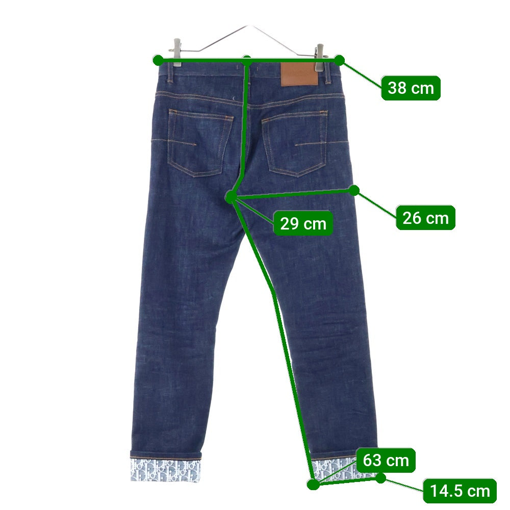 DIOR(ディオール) Oblique Low Cotton Denim Pants 193DS10J226X オブリーク ローコットン デニムパンツ インディゴ