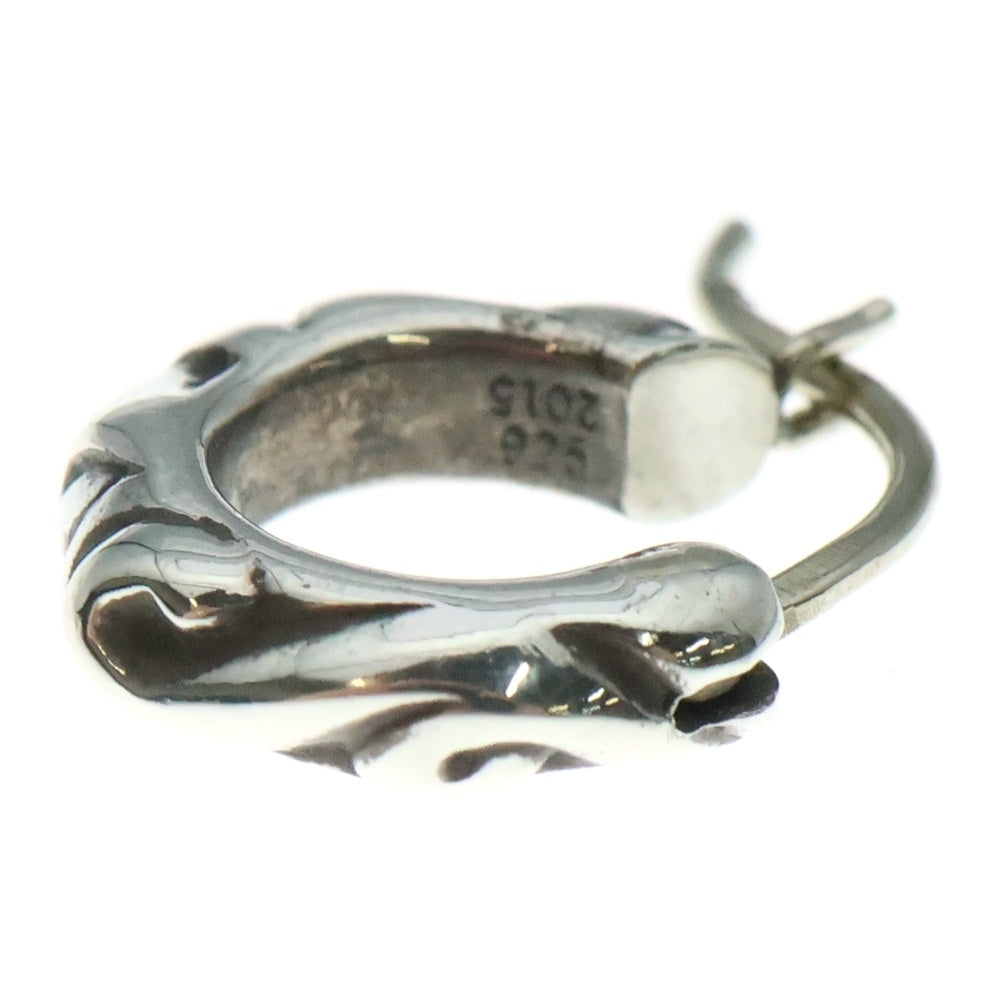 CHROME HEARTS(クロムハーツ) TNY HOOP SCRL タイニースクロールフープ シルバーピアス シルバー